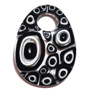 Murano glass oval pendant – black