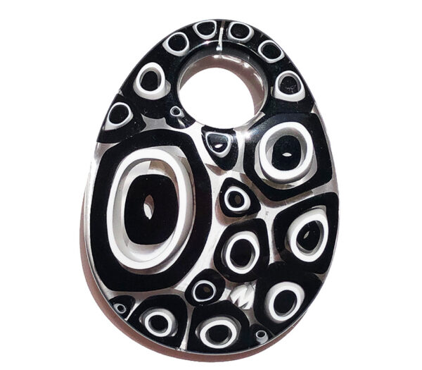 Murano glass oval pendant – black