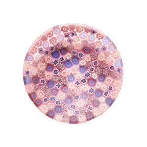 02 Murano glass plate – pink and grey