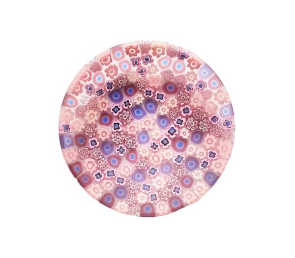 02 Murano glass plate – pink and grey
