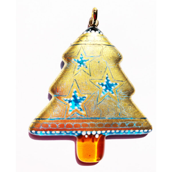 Murano glass pendant with pure gold leaf 5