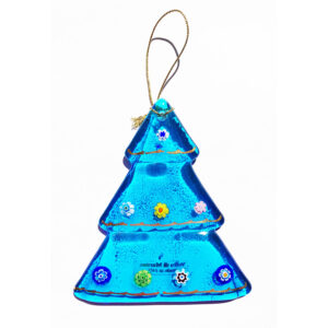 Christmas tree – hanging ornament – aquamarine