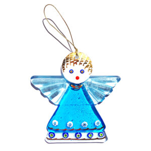Angel – hanging ornament – aquamarine