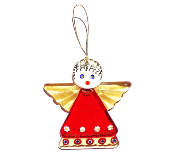Angel – hanging ornament – red