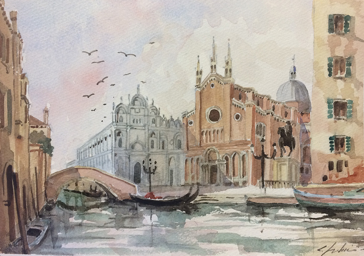 Watercolours of Venice - San Giovanni e Paolo