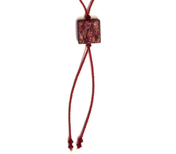 Lampwork Murano Glass Bead Necklace – Square